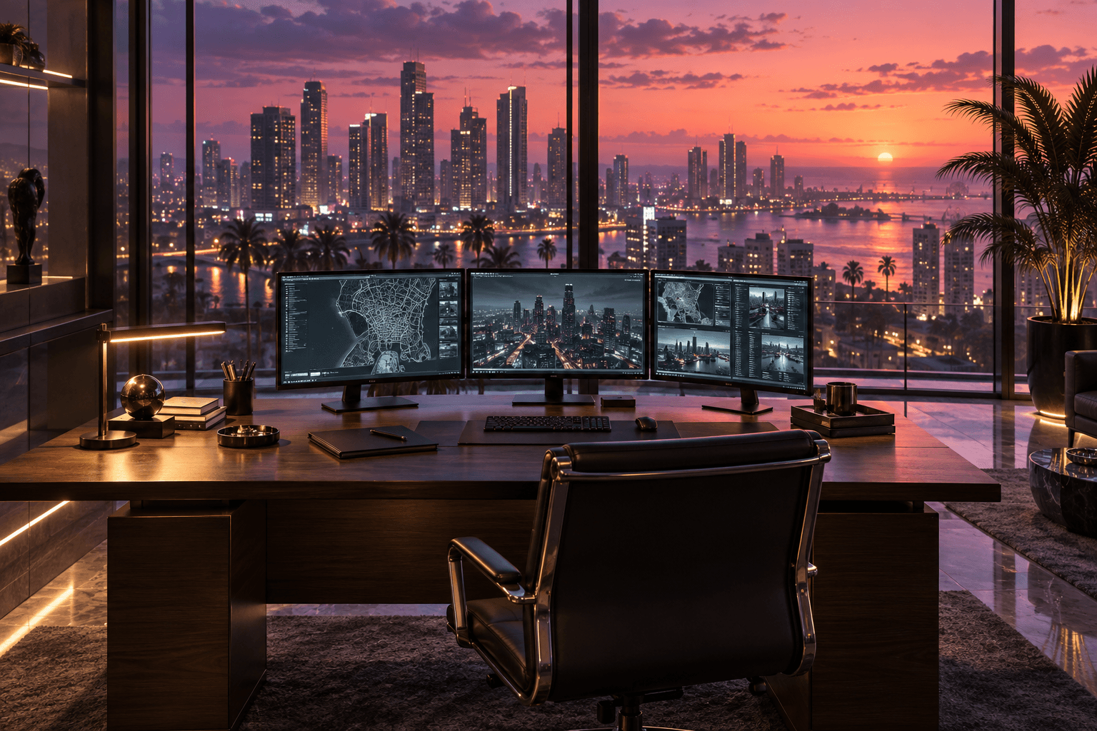 Fictional concept illustration: agency office